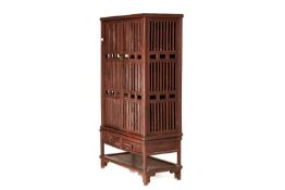 A CHINESE CHICKEN COOP CABINET ON STAND