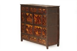 A NEPALESE PAINTED CABINET