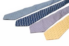 FOUR HERMES MEN'S TIES