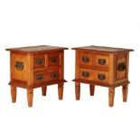 A PAIR OF LARGE INDONESIAN SIDE TABLES
