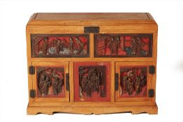 A CHINESE WOODEN CHEST