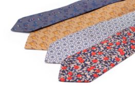 FOUR HERMES MEN'S TIES