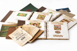 A COLLECTION OF VINTAGE CIGAR WRAPPERS AND EPHEMERA