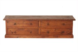 LOW TEAK CHEST OF DRAWERS