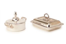 TWO SILVER PLATED SERVING DISHES
