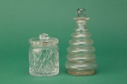 A LATE VICTORIAN 'BEEHIVE' DECANTER