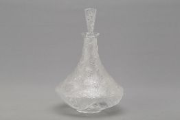 A LALIQUE CARAFE OR DECANTER MURES