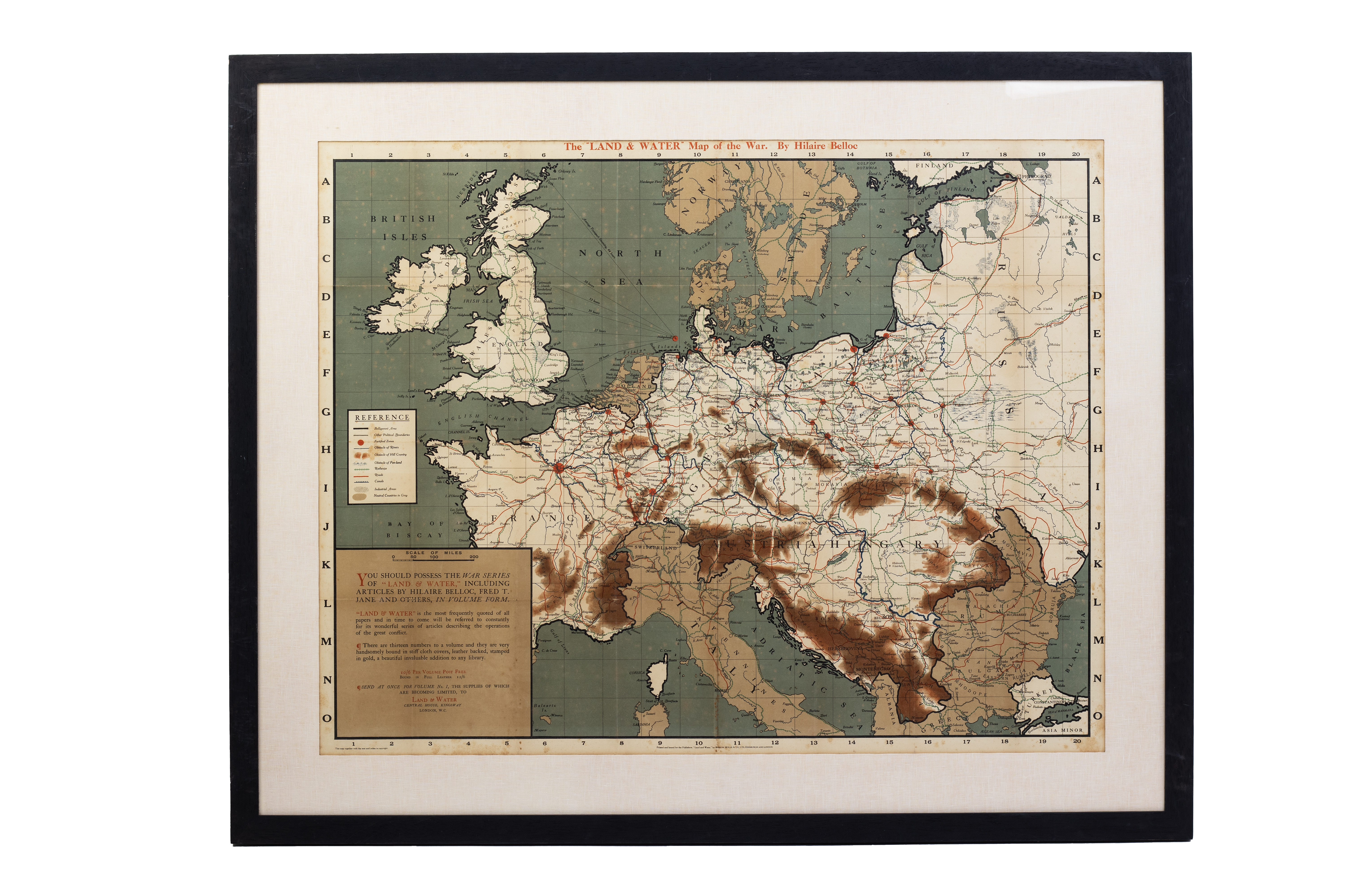 THE LAND & WATER MAP OF THE WAR (1915)