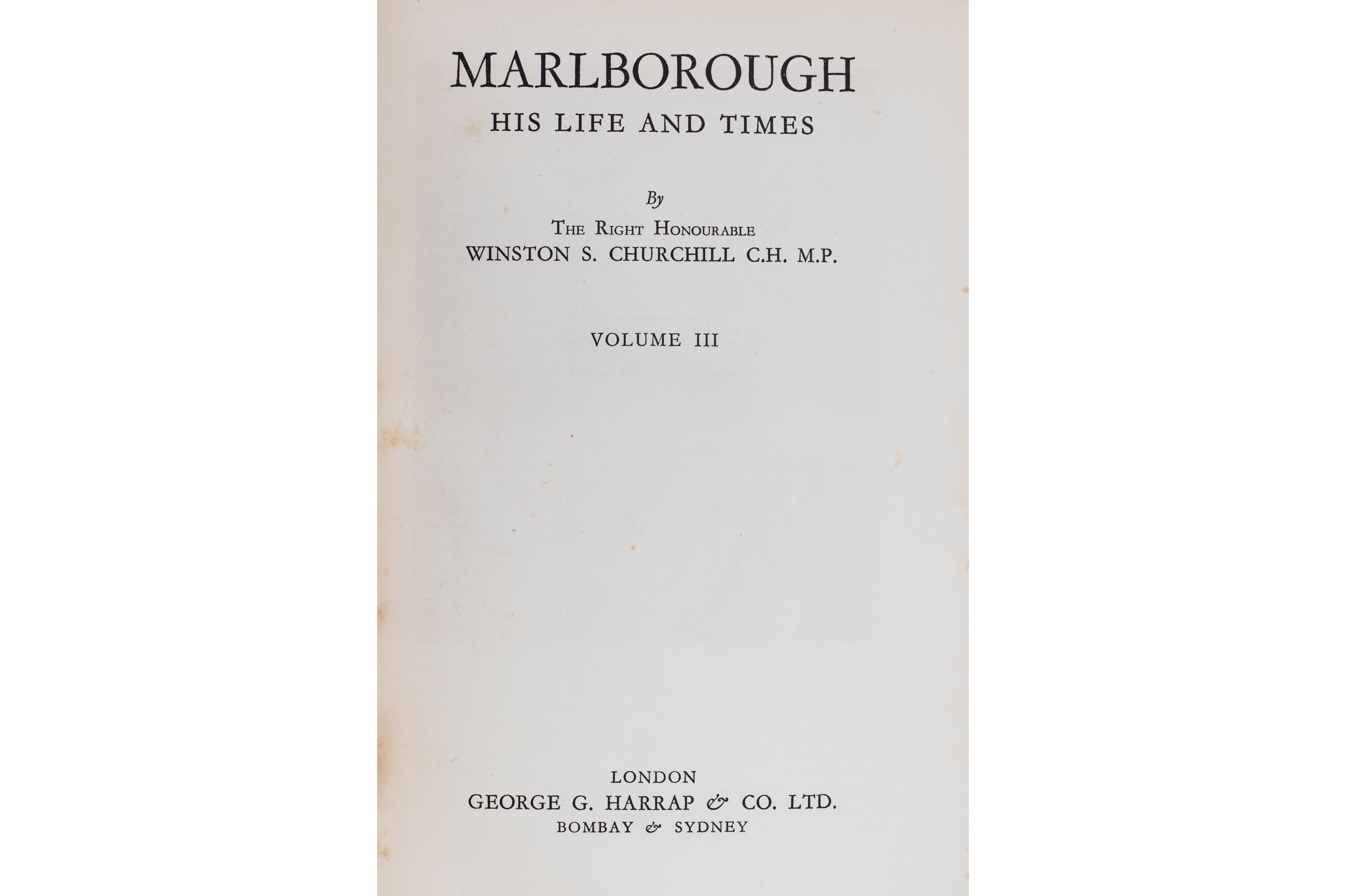 WINSTON CHURCHILL-'MARLBOROUGH: HIS LIFE AND TIMES' (I - IV) - Image 6 of 10