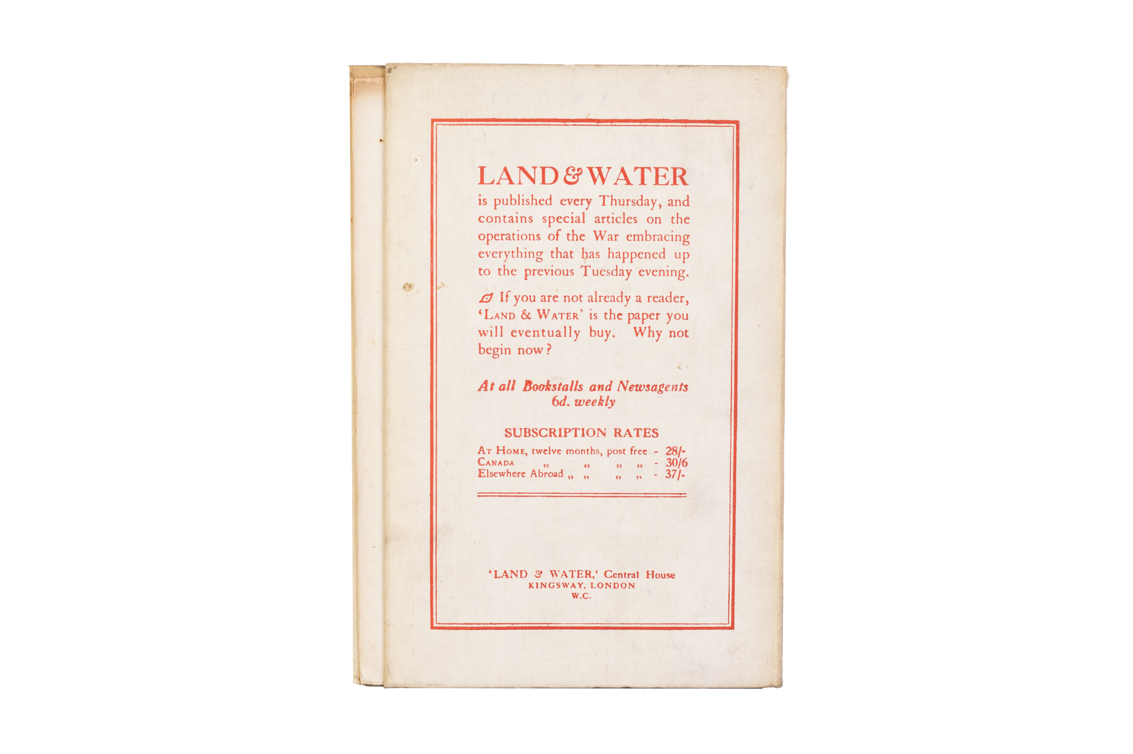 THE LAND & WATER MAP OF THE WAR (1915) - Image 9 of 10