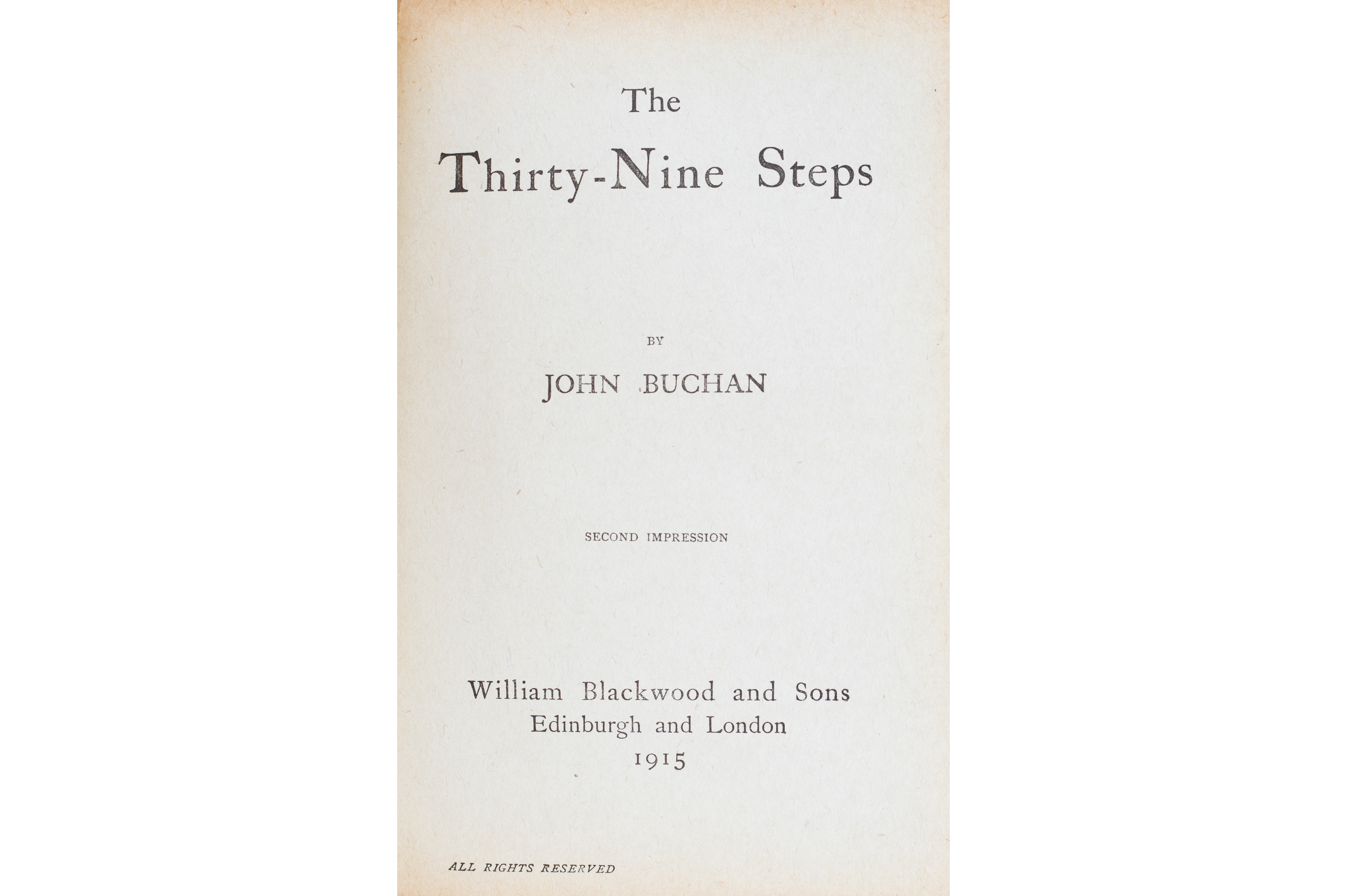 JOHN BUCHAN- 'THE THIRTY-NINE STEPS' - Image 2 of 4