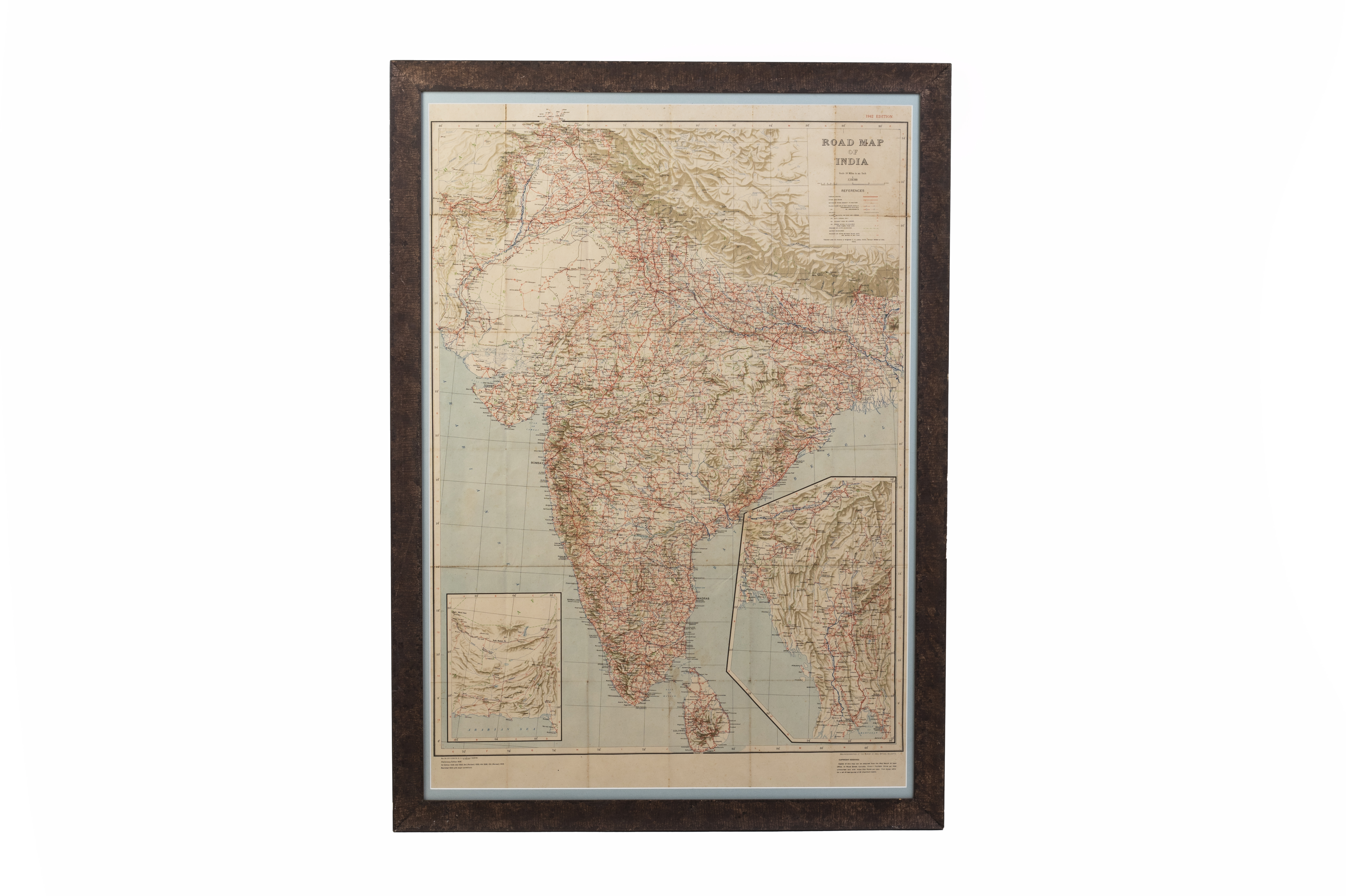 ROAD MAP OF INDIA, (1942)