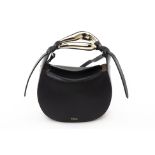 A CHLOE 'KISS' BLACK LEATHER BAG