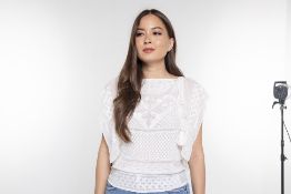 AN ISABEL MARANT WHITE SILK BLOUSE