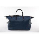 A SMYTHSON 'BURLINGTON' NAVY DUFFLE BAG