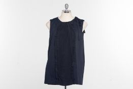 A PRADA BLACK SLEEVELESS BLOUSE