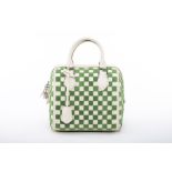 A LOUIS VUITTON 'DAMIER' GREEN SPEEDY CUBE BAG