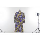 A PRADA MULTICOLOURED FLORAL SILK DRESS