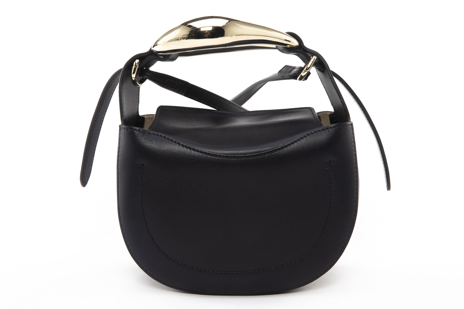 A CHLOE 'KISS' BLACK LEATHER BAG - Image 4 of 6