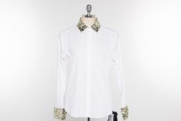 A DOLCE & GABBANA WHITE & SEQUIN SHIRT