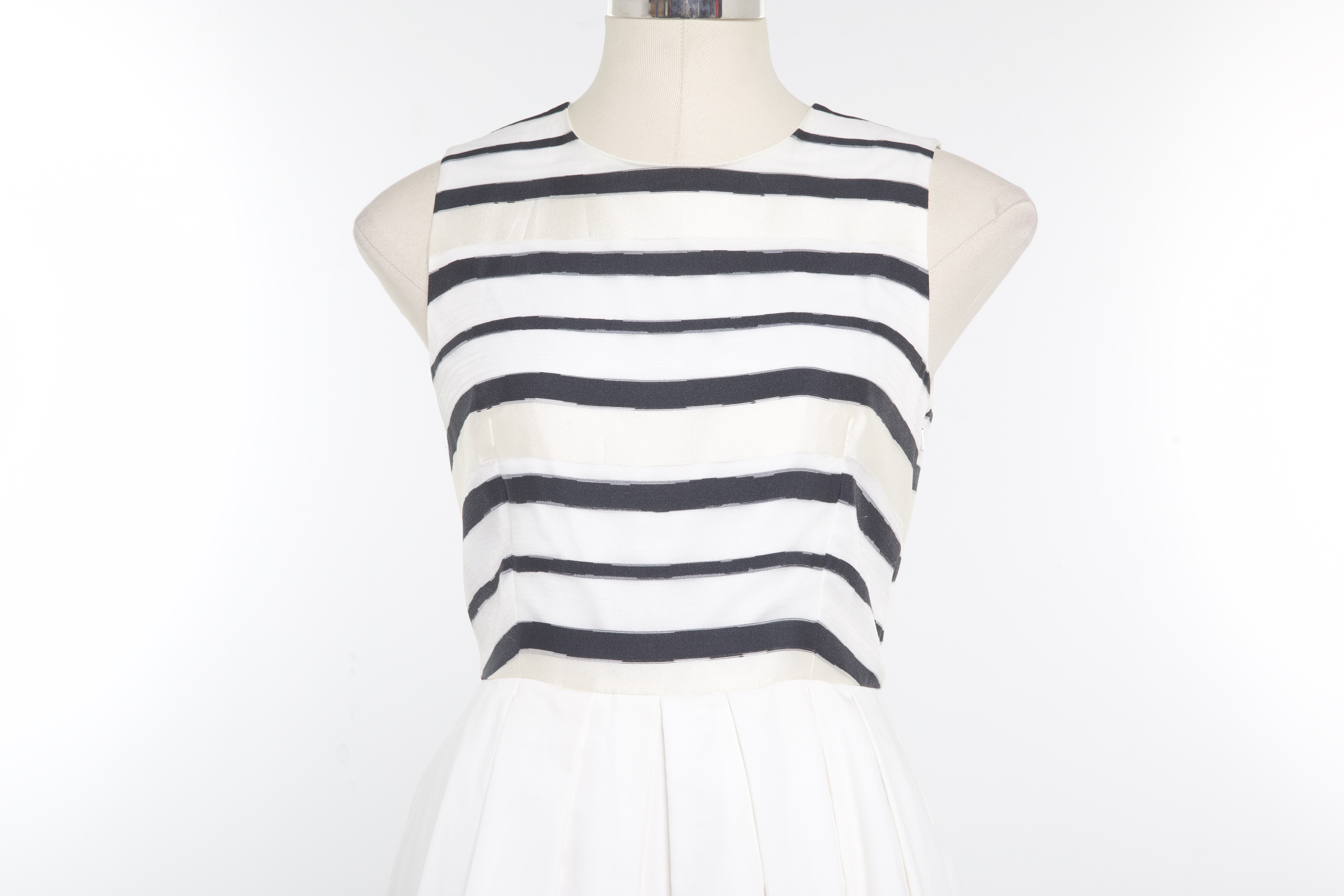 A MAX MARA PIANOFORTE WHITE & NAVY DRESS - Image 2 of 3