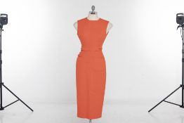 A VICTORIA BECKHAM ORANGE SHIFT DRESS