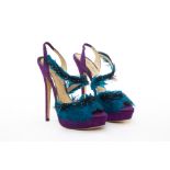 A PAIR OF JIMMY CHOO 'MARLENE' LIMITED EDITION HEELS EU 39