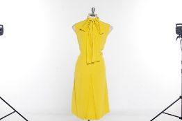 A CHLOE YELLOW SILK DRESS