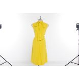 A CHLOE YELLOW SILK DRESS