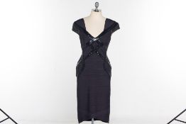 A HERVÉ LEGER BLACK BODYCON DRESS