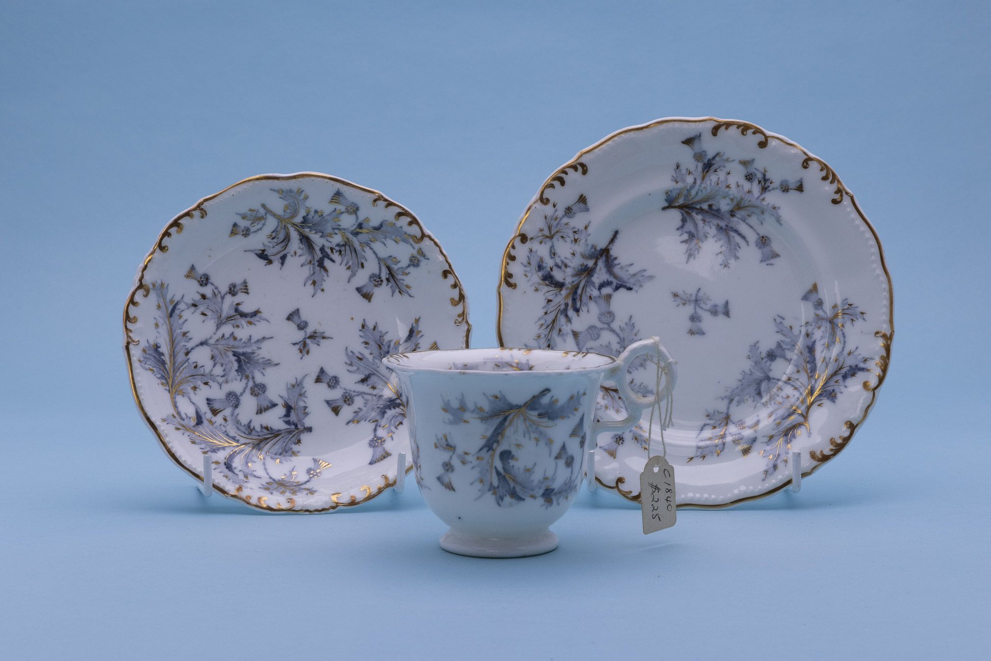 A GEORGE WOOD THISTLE PATTERN TRIO