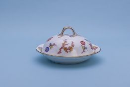A BISHOP AND STONIER DISH AND COVER