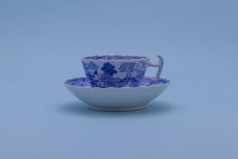 A GROUP OF BLUE AND WHITE PRINTED TEA WARES