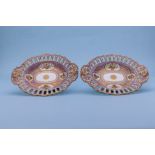 A PAIR OF COPELAND OVAL FOOTED DISHES