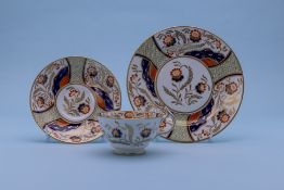 AN IMARI PORCELAIN TRIO