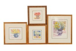 SALLY WINTER (XX-XXI)- FOUR PRINTS OF FLOWERS