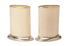 A PAIR OF OVAL CREAM LAMPS