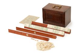 AN EARLY 20TH CENTURY MAHJONG SET