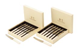 A SET OF FOURTEEN ARTHUR PRICE DESSERT KNIVES