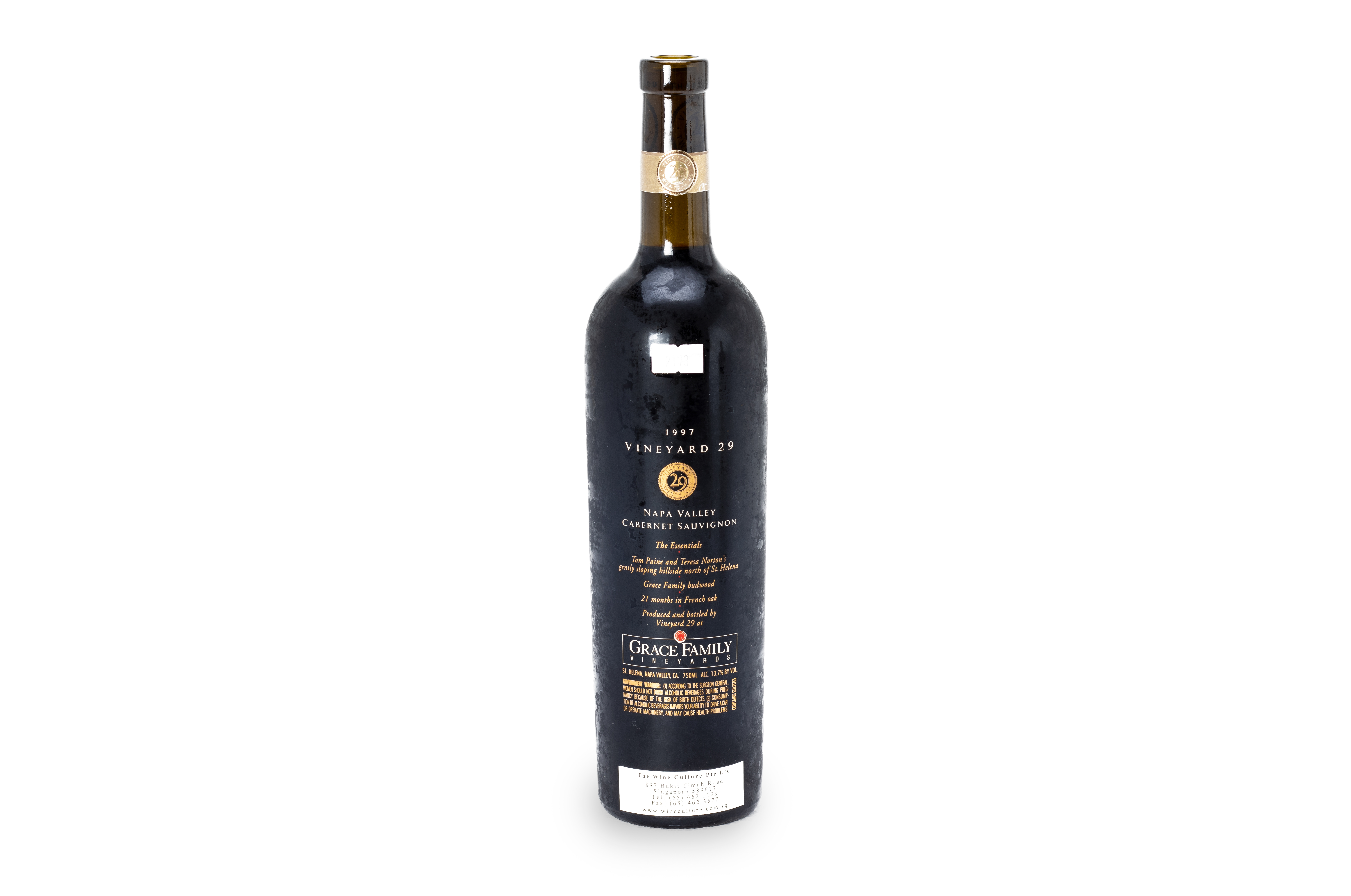 VINEYARD 29, GRACE FAMILY, CABERNET SAUVIGNON, 1997 - Image 2 of 2