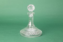 A WATERFORD CRYSTAL LISMORE SHIPS DECANTER