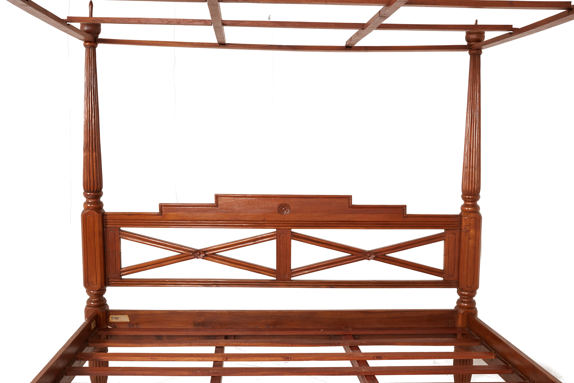A TEAK FOUR POSTER BED - Image 2 of 3