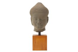 A MUSEE DE LOUVRE ANGKOR WAT BUDDHA HEAD REPRODUCTION