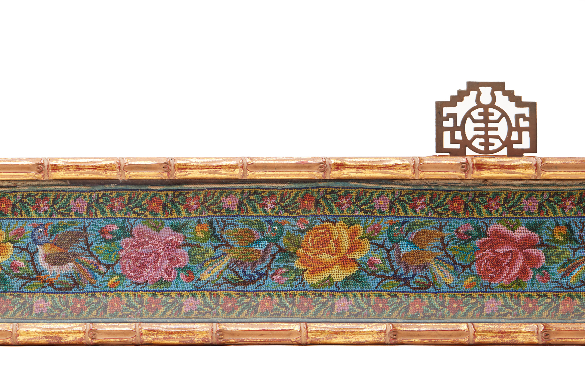 A LARGE FRAMED PERANAKAN BEADED PANEL - Image 3 of 3