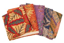 FIVE VINTAGE BATIK TEXTILES