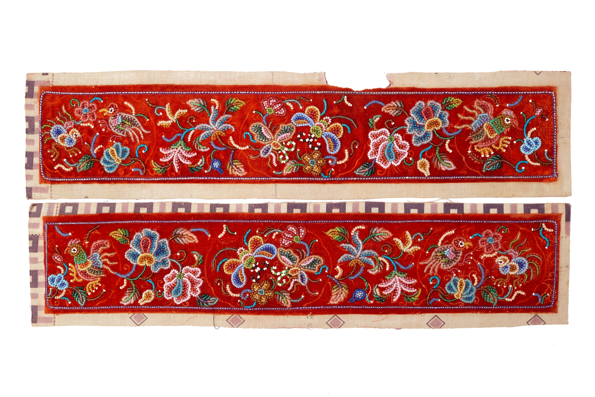 A GROUP OF PERANAKAN BEADED AND EMBROIDERED PANELS - Image 2 of 3