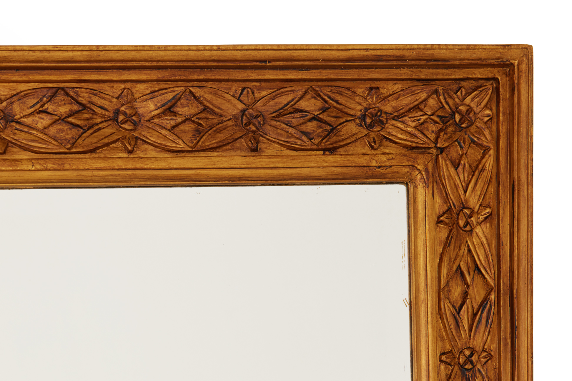 A LARGE GILTWOOD MIRROR (3 OF 3) - Image 2 of 2