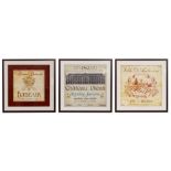 THREE FRENCH WINE LABEL POSTERS (1 OF 2)