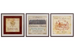 THREE FRENCH WINE LABEL POSTERS (1 OF 2)