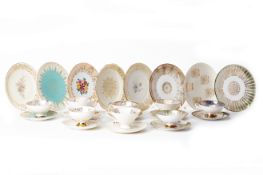 EIGHT BAVARIAN PORCELAIN TRIOS